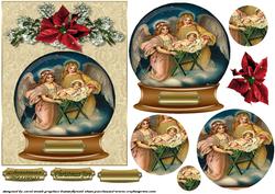 Vintage Nativity Snowglobe