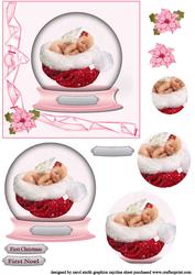 Baby Girls First Christmas Snowglobe