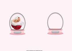 Baby Girl's First Christmas Snowglobe Insert