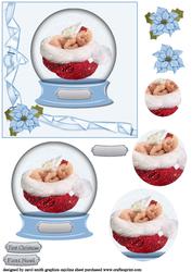 Baby Boy's First Christmas Snowglobe
