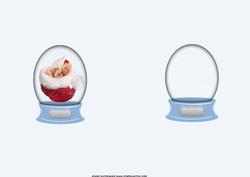 Baby Boys First Christmas Snowglobe Insert