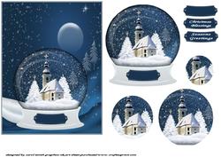 Christmas Snowglobe Church