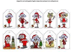 Ten Stella Themed Christmas Tags