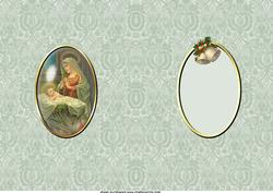 Vintage Madonna and Child Medallion Insert