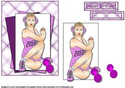 Exercise Girl Quick Card