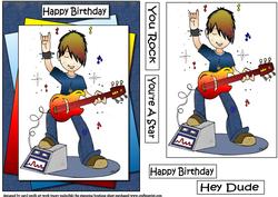 The Rock Star Boy Quick Card