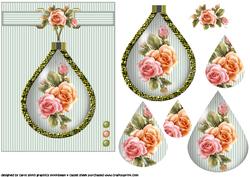 Shimmering Roses Pendant
