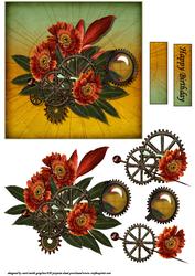 Floral Steampunk Cluster