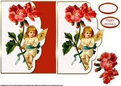 Vintage Flower Fairy Quick Card