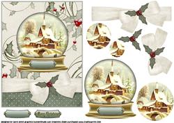 Christmas Vintage Scene Snowglobe