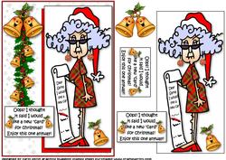 Stella Read the Christmas List Wrong Quick Card