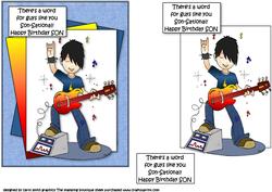 Son-sational Rock Boy Birthday Quick Card