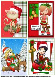 Selection of 4 Cute Christmas Toppers