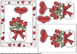 A Vase of Roses for Valentines