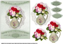 Antique Vase of Flowers