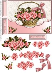 A Basket of Roses for Mum Faux Envelope