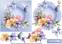 Spring Flowers with Butterflies Quick Card