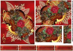 Musical Steampunk Valentine Pyramid Sheet