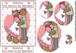 Valentine You Make My Life "bearable" Oval Pyramid