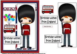 Happy Birthday from England Boy Quick Card
