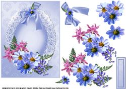 Blue Floral Spray