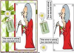 Gladys Says Her Mind is Willing Quick Card