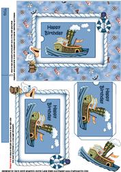 The Birthday Tug Boat with Gift Card Holder