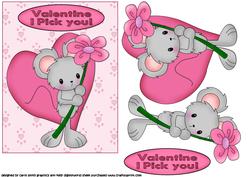 Valentine I Pick You Quick Card