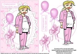 Congrats on Your Prgnancy Girl Quick Card