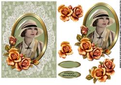 Portrait of a Vintage Lady with Roses