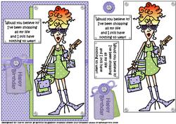 Rita Has Shopped All Her Life Quick Card