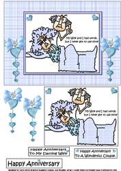 Stella an Gus Had Words Anniversary, Quick Card