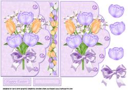 Easter Tulips Faux Envelope