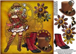 8x8 Miss Scarlett Steampunk