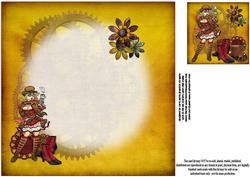 8x8 Miss Scarlet Steampunk Insert Plate