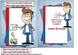 Paul Loves His Card Inside Out Topper