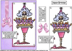 Stella Adds Another Candle Quick Card