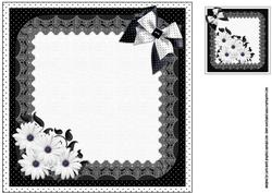 8x8 Simply Black and White Insert Plate