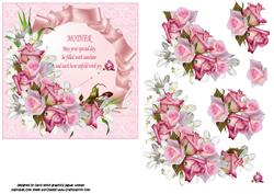 Pink Roses for Mother Decoupage