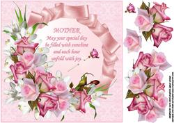 8x8 Pink Roses for Mother