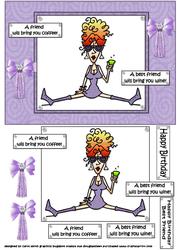 J.j's Friend Brings Her Wine Quick Card