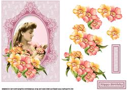 The Vintage Lady with Spring Flowers