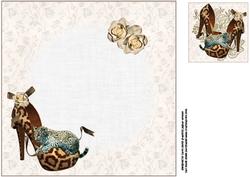 8x8 Leopard Shoes Insert Plate