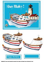 Ahoy Matey Birthday Topper