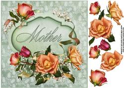 8x8 Plaque of Roses for Mother