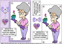 Gertrude Counts Her Blessings Quick Card