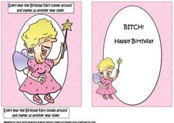 The Birthday Fairy Inside and Out Topper
