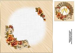 8x8 Golden Roses Golden Anniversary Insert Plate