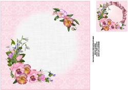 8x8 Spring Flowers Pink Insert Plate