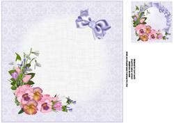 8x8 Spring Flowers on Lavender Insert Plate
